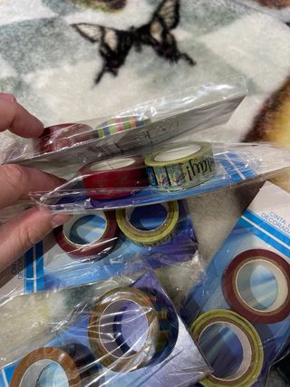 Lote 16 cintas de papel adhesivas decoradas