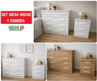 Set Cómoda y Mesita de Noche HOGAR BD