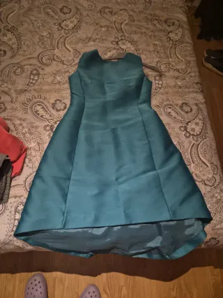 Vestido Purificación García verde azulado