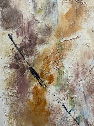 Díptico astratto dipinto a mano per soggiorno o camera da letto