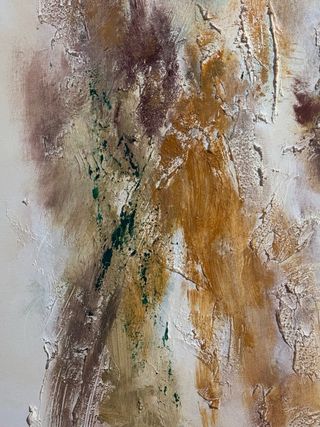 Díptico astratto dipinto a mano per soggiorno o camera da letto