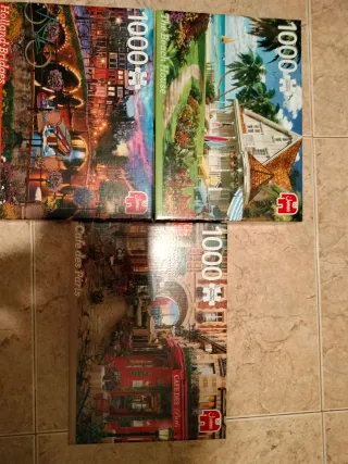 Pack 3 Puzzles 1000 Piezas Jumbo
