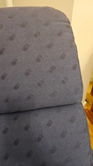 Sofá 3 plazas azul tela