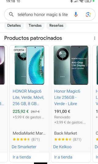 Honor Magic 6 lite Azul/Verde