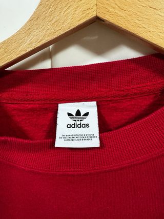 Sudadera Adidas Vintage Roja y Negra Vintage