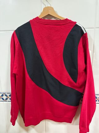Sudadera Adidas Vintage Roja y Negra Vintage