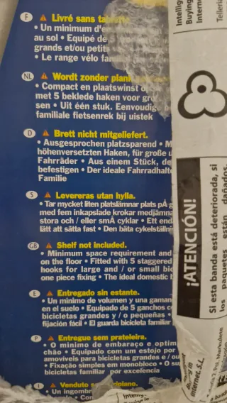 Portabicicletas de pared nuevo.