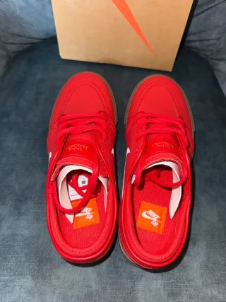 Nike Sb Janoski Scarpe Rosse Tg 38