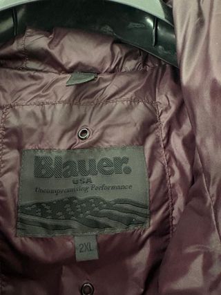 Anorak largo Blauer rosa