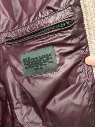 Anorak largo Blauer rosa