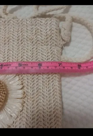 Bolso de rafia con flor de Shein