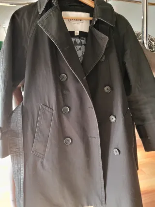 Gabardina Coach Negra