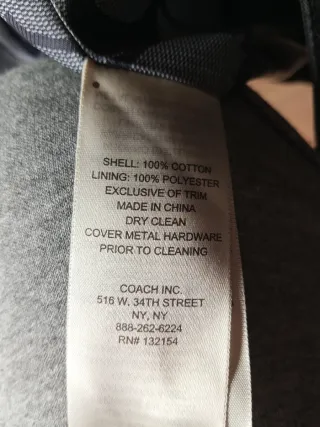 Gabardina Coach Negra