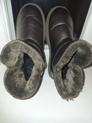 Botín bronce metalizado pelo interior