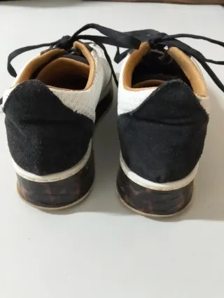 Zapatos OPPA mujer talla 36 blanco y negro