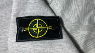 Sudadera Stone Island Gris Media Cremallera