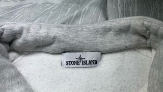 Sudadera Stone Island Gris Media Cremallera