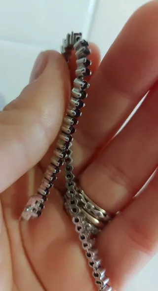 Bracciale Tennis Argento 925 con Granati