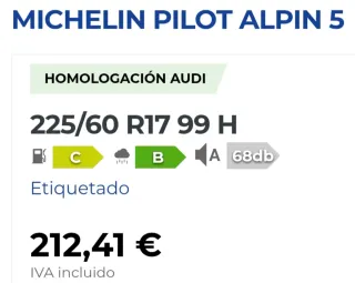 1 Neumático Michelin Pilot Alpin 5