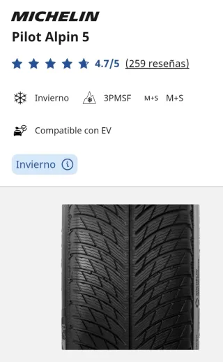 1 Neumático Michelin Pilot Alpin 5
