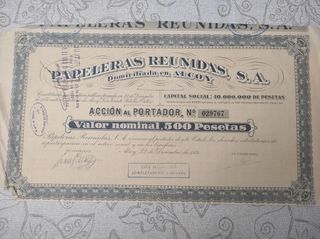 Lote 46 Acciones antiguas 1888-1979