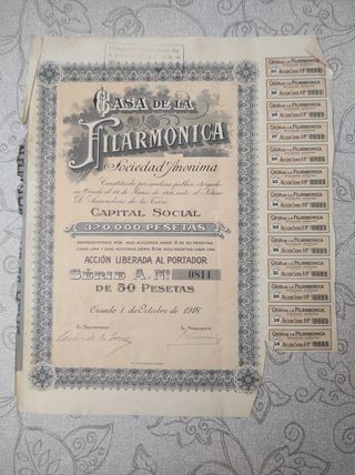 Lote 46 Acciones antiguas 1888-1979