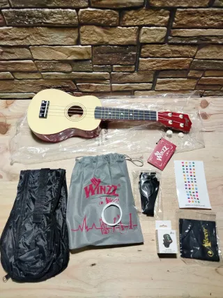 WINZZ Ukelele soprano Set completo Madera