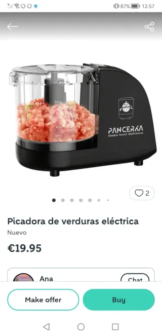Picadora Eléctrica de Verduras