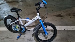 Bicicleta Infantil Btwin Blanca y Azul