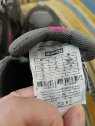 Botas de Trekking Quechua Cinza/Rosa