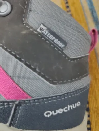 Botas de Trekking Quechua Cinza/Rosa