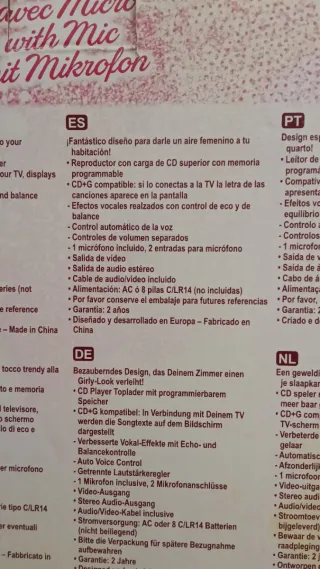 Lector CD Karaoke Lexibook Soy Luna con Micro