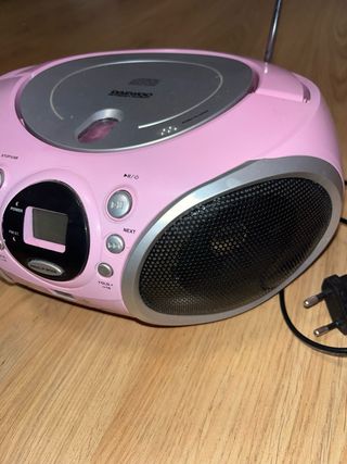 Reproductor CD/USB Daewoo Portátil Rosa