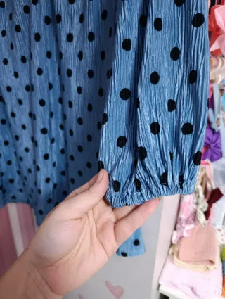 Vestido Zara lunares azul