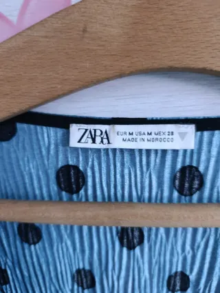 Vestido Zara lunares azul