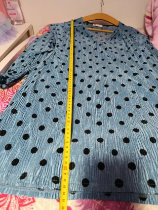 Vestido Zara lunares azul