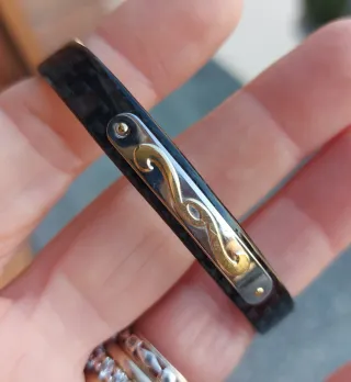 Bracciale Oro Giallo 750 Carbonio