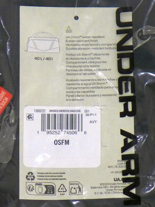 Bolsa de deporte Under Armour UA 40 Litros NUEVA