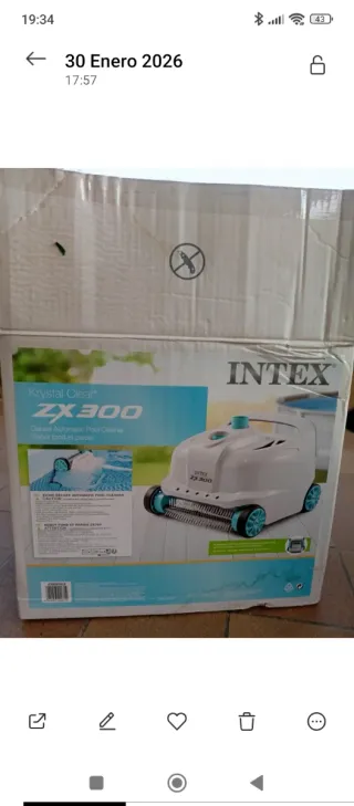 Robot Limpiador Piscina Intex ZX300