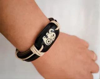 Set di 2 braccialetti Elefante in stile africano