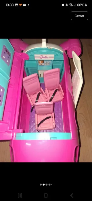 Aereo Barbie rosa, ambulanza, camerino e casa viaggio