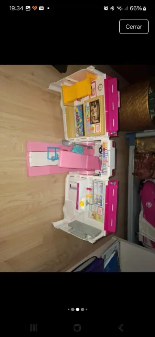 Aereo Barbie rosa, ambulanza, camerino e casa viaggio