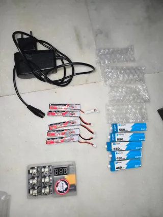 Pack baterías LiPo + cargador,USB – FPV Whoop