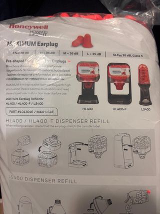 200 Pares Tapones Oídos Naranja