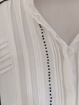 Camisa blanca blusa fluida