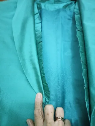 Chaqueta fiesta color verde azulado