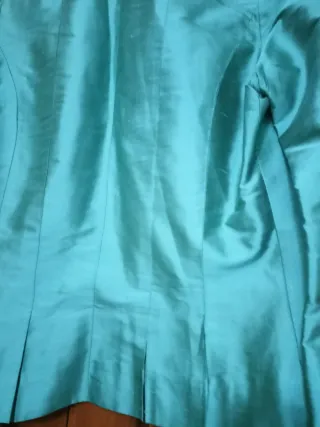 Chaqueta fiesta color verde azulado