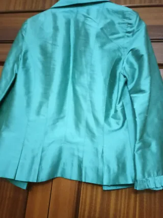 Chaqueta fiesta color verde azulado