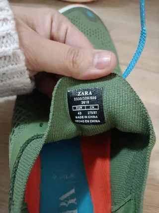 Zapatillas running Zara Verde Talla 43