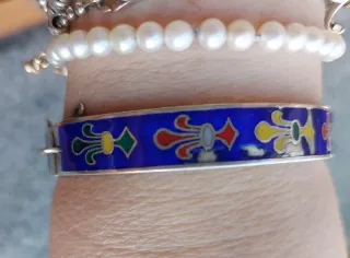 Bracciale vintage Sterling 925 smaltato